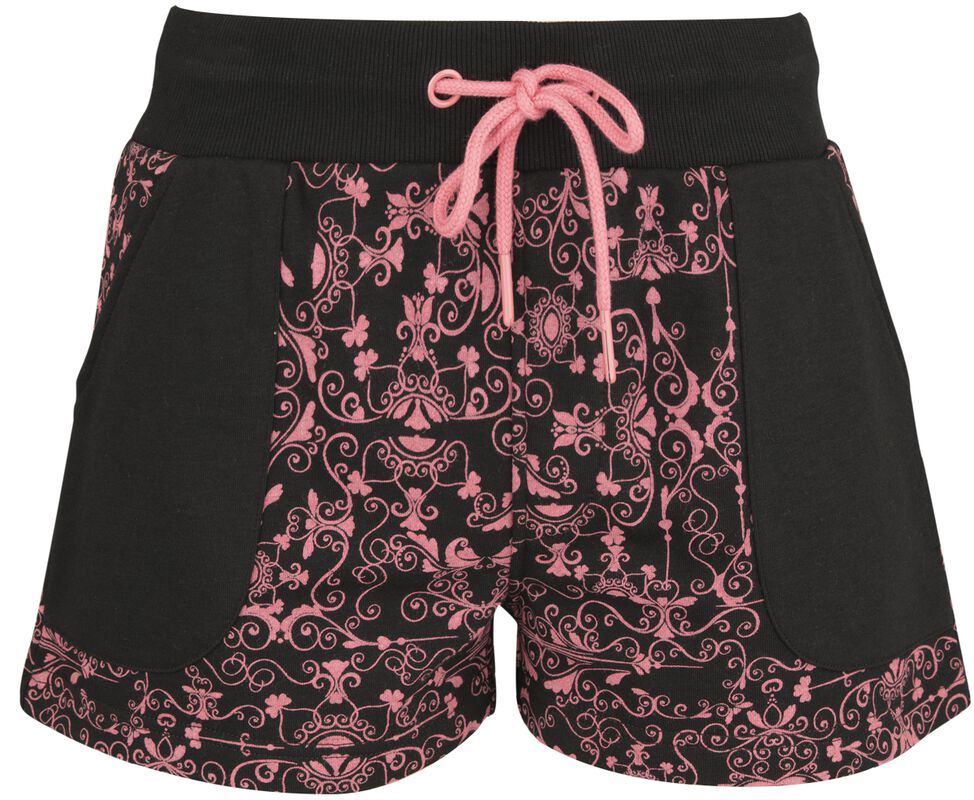 Shorts with pink decorations