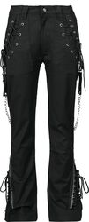Grace trousers with chains and lacing, Gothicana by EMP, Pantaloni