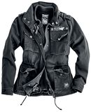 Ladies Army Field Jacket, Black Premium by EMP, Giacca invernale