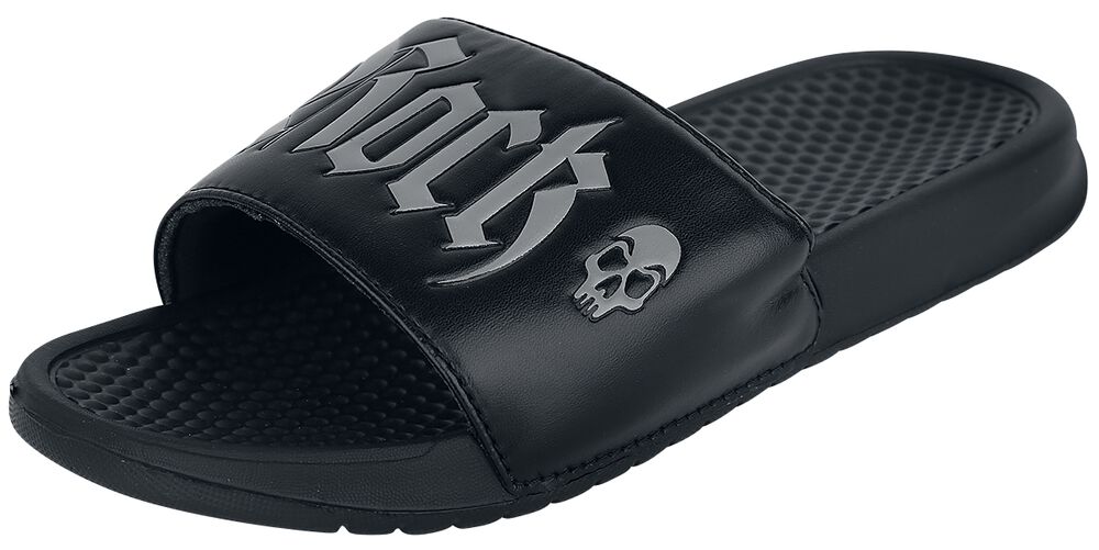 Black Slip-Ons with Lettering