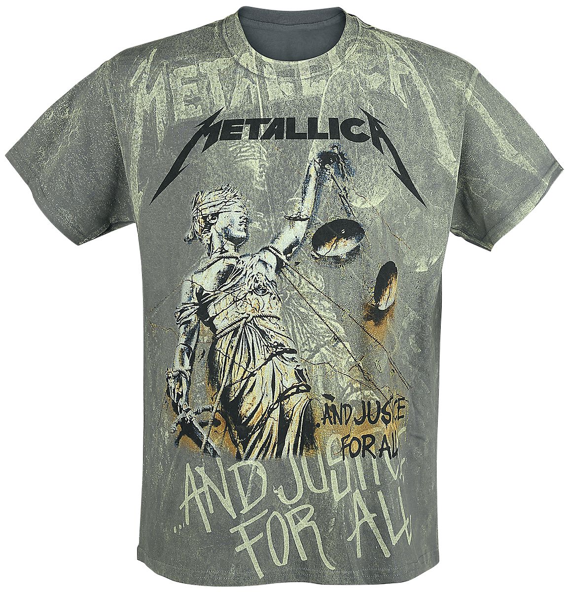 And Justice For All Neon Backdrop Metallica T-Shirt EMP