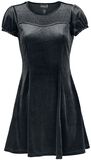 Mesh Yoke Insert Dress, Gothicana by EMP, Miniabito
