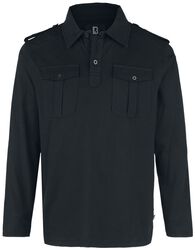 Jersey Polo Shirt Willis Long Sleeve, Brandit, Maglia Maniche Lunghe