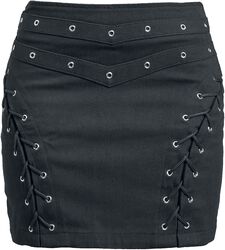 - Short skirt with lacing, Gothicana by EMP, Minigonna