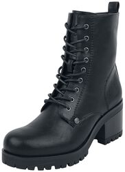 Black Boots with Shoelaces, Black Premium by EMP, Stivali