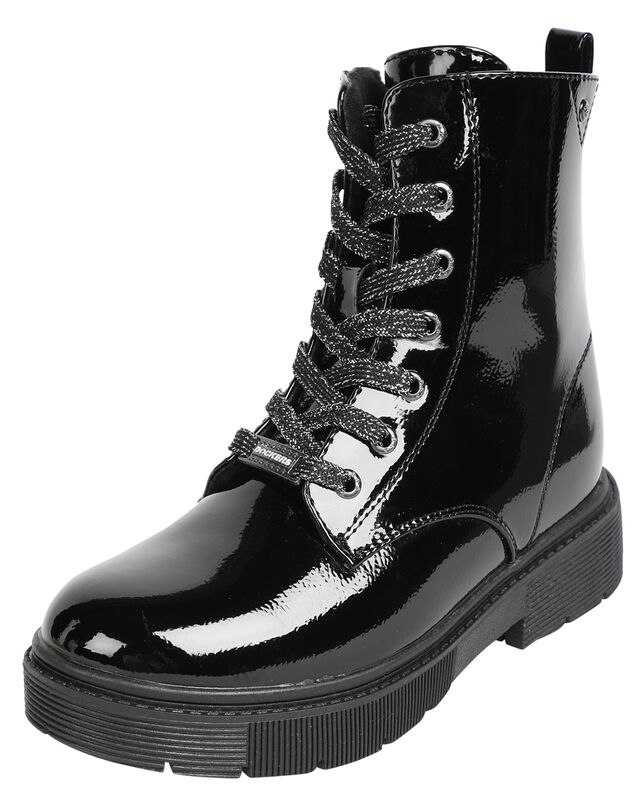 Black Patent PU Boots