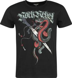 T-Shirt With Old School Print, Rock Rebel by EMP, T-Shirt