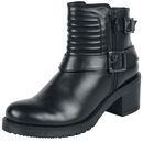 Black Boots with Buckles and Biker Stitching, Black Premium by EMP, Stivali