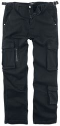 Army Vintage Trousers, Black Premium by EMP, Pantaloni modello cargo