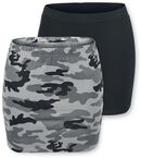 Ladies Skirts - Double Pack, Black Premium by EMP, Minigonna