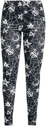 Leggings with spiderweb and occult ornaments, Black Blood by Gothicana, Leggings