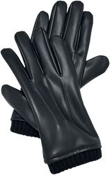 Basic faux-leather gloves