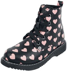 Kids' Boots with Heart Print, Rock Rebel by EMP, Stivali ragazzi