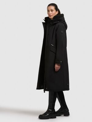 Piumino Donna Moda Cappotto Invernale Khujo Mikia Donna - Nero Trapuntato Con Cappuccio Cappotto Invernale Nero Cappuccio - Foto 8