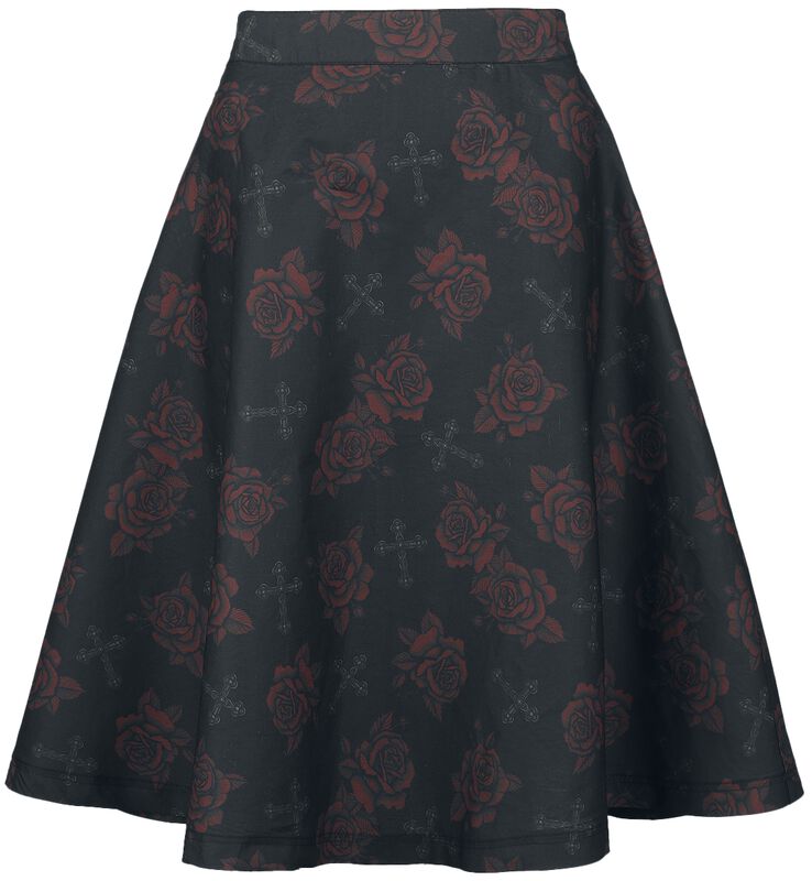 Skirt with roses and crosses