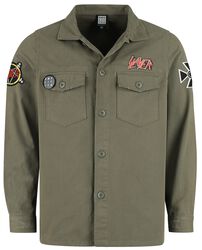 Slayer Military Shirt - Shacket, Slayer, Camicia Maniche Lunghe