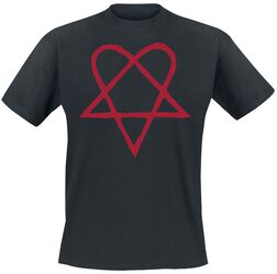 Dark Red Heartagram, HIM, T-Shirt