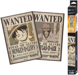 Wanted Luffy and Ace - Poster 2-Set Chibi Design, One Piece, Poster