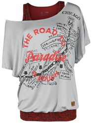 Rock Rebel X Route 66 - Double-Layer Shirt and Top, Rock Rebel by EMP, T-Shirt