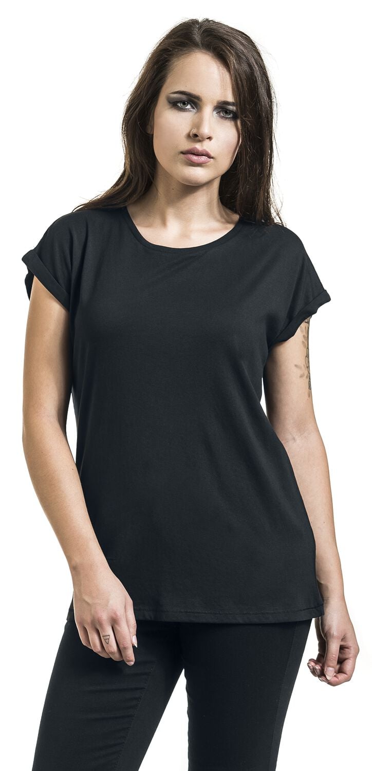 T-Shirt Femme Urban Classics - Col Rond Et Coupe Large Épaules En 100% Coton