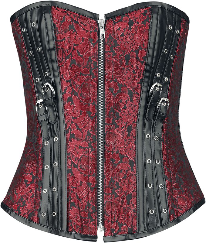 Corset with straps and zip