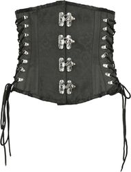 Brocade Corset with clasp, Gothicana by EMP, Corsetto