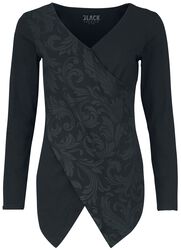 Long sleeve with ornaments, Black Premium by EMP, Maglia Maniche Lunghe