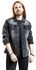 Dark grey jacket with chest pockets and button placket