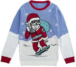 Skating Santa, Ugly Christmas Sweater, Felpa