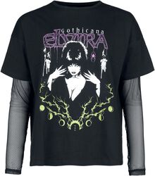 Gothicana X Elvira 2-in-1 t-shirt and long sleeve, Gothicana by EMP, Maglia Maniche Lunghe