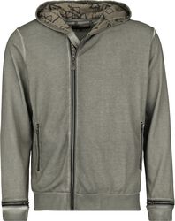 Vintage-style hoody jacket, Black Premium by EMP, Felpa jogging