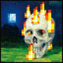 Flaming Skull, Minecraft, Poster