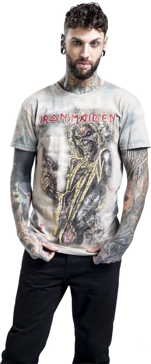 Rock Off Iron Maiden T Shirt Killers Circle Band Logo Nuovo