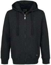 Melange Hoodie Jacket, Black Premium by EMP, Felpa jogging
