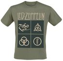 Olive Symbols, Led Zeppelin, T-Shirt